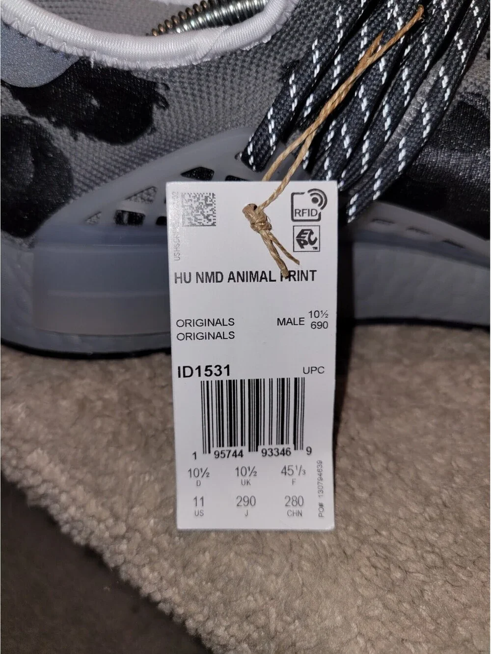 Size 11 - adidas Pharrell x NMD Human Race Animal Print - Ash (2)